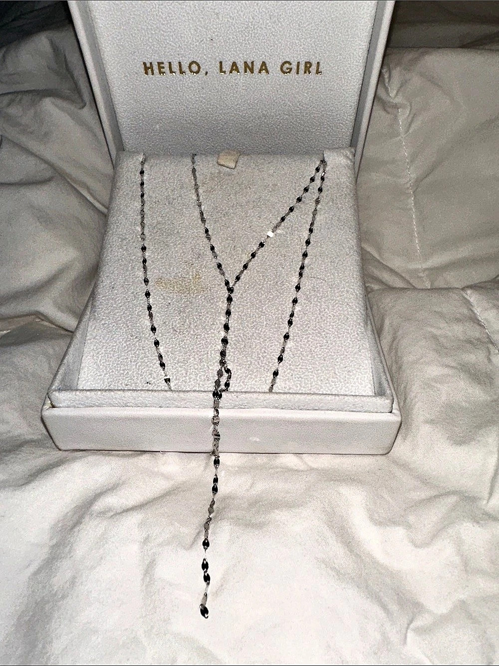 Lana - 14k white gold Layered Necklace Like New